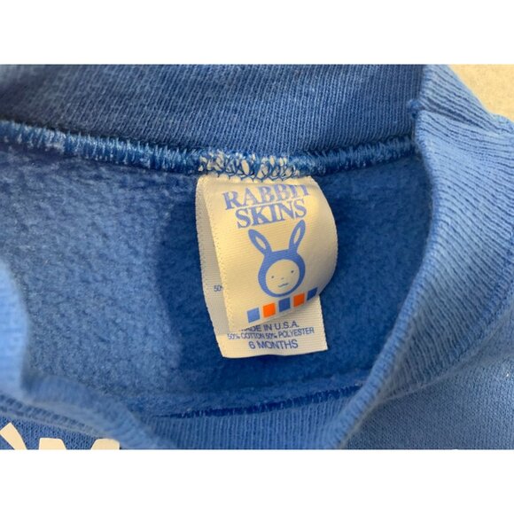 Rabbit Skins Girls Infant Baby Size 6 months Blue Im The Little Sister Long Slle - Picture 4 of 4